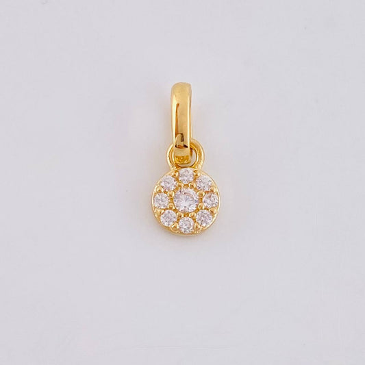 Dije Circular Tupido 0.5g / 1/2 in Oro Amarillo 18K