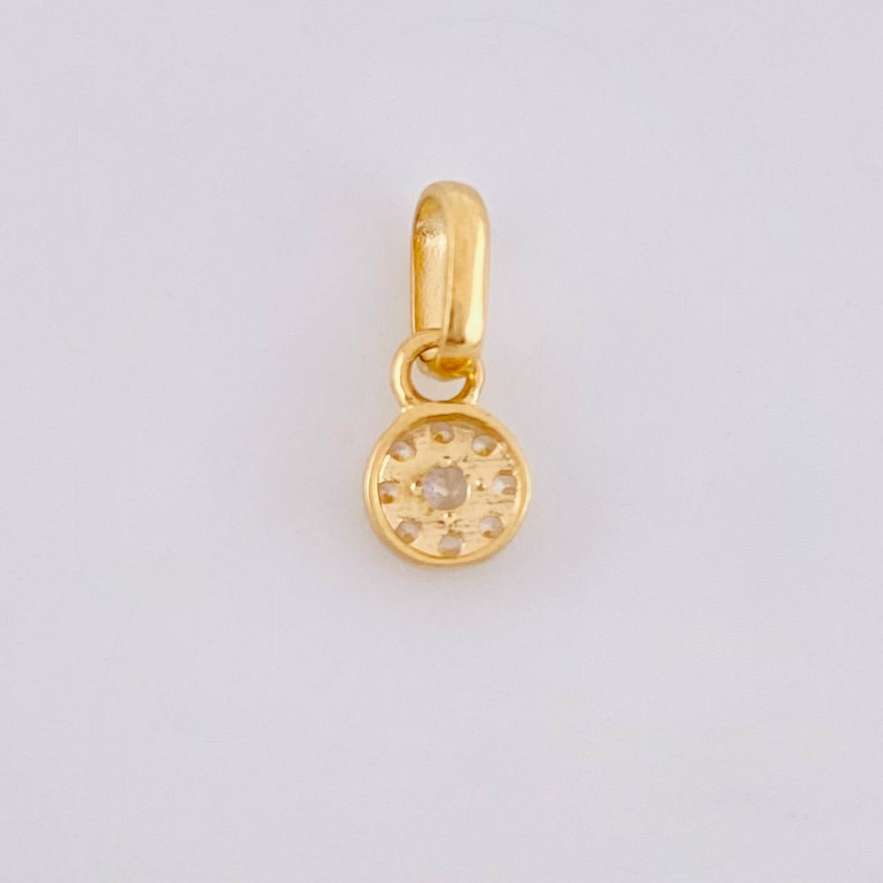 Pendant Circular Dense 0.45g / 1/2 in Yellow Gold 18K
