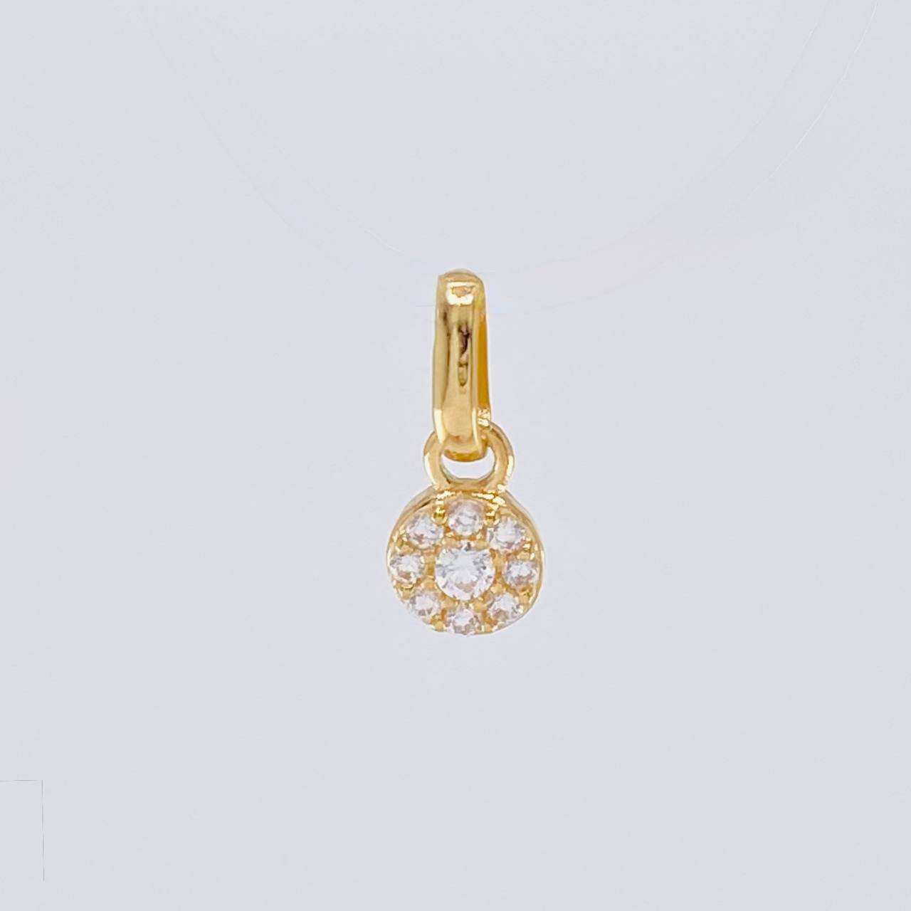 Pendant Circular Dense 0.45g / 1/2 in Yellow Gold 18K