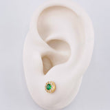 Topos Circular Tupido 1g / in / 5.3mm Oro Amarillo 18K