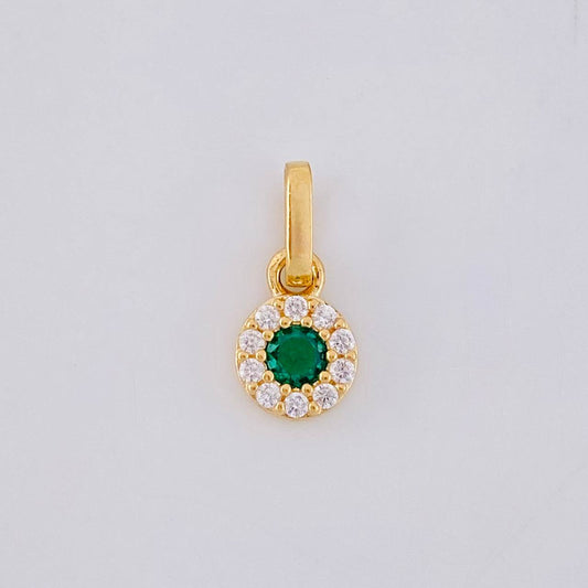 Dije Circular Tupido 0.65g / 1/2 in Oro Amarillo 18K