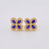 Topos Flor Trebol Tupido 2.2g / in / 9mm Oro Amarillo 18K