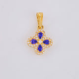 Dije Flor Trebol Tupido 1.2g / 3/4 in Oro Amarillo 18K