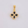Dije Flor Trebol Tupido 1.1g / 3/4 in Oro Amarillo 18K
