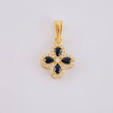 Dije Flor Trebol Tupido 1.1g / 3/4 in Oro Amarillo 18K