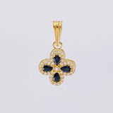 Dije Flor Trebol Tupido 1.1g / 3/4 in Oro Amarillo 18K