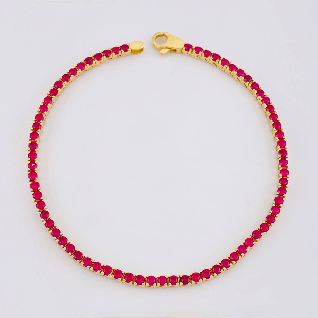 Pulso Tenis Doble faz 7.25g / 7 in / 2.1mm Oro Amarillo 18K