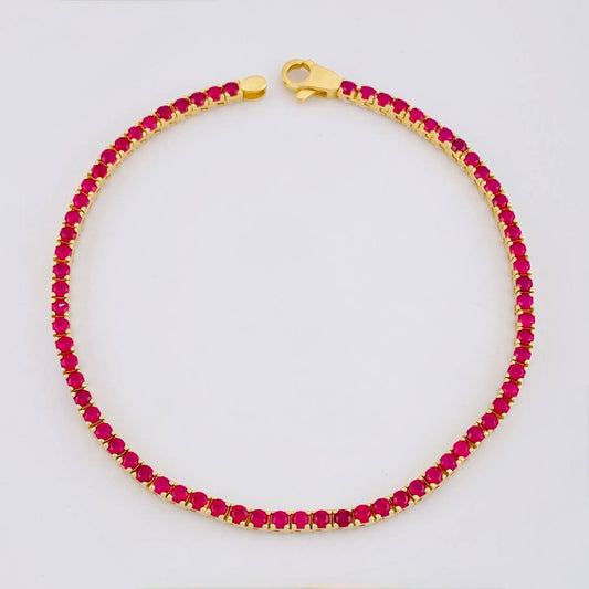 Pulso Tenis Doble faz 7.25g / 7 in / 2.1mm Oro Amarillo 18K