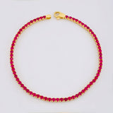 Pulso Tenis Doble faz 7.25g / 7 in / 2.1mm Oro Amarillo 18K