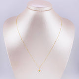 Set Cadena Veneciana + Dije Cruz Lisa Esmeralda 5 Pts / 1.2 g / 17 3/4 in Oro Amarillo 18K
