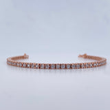 Bracelet Tennis 11.45gr / 17.6cm / 2.9mm White Zircons 18K Rose Gold $