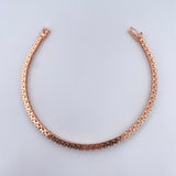 Bracelet Tennis 11.45gr / 17.6cm / 2.9mm White Zircons 18K Rose Gold $