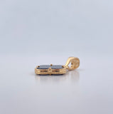 Pendant Clover 1.9gr / 2.4cm / Black Onyx 18K Yellow Gold &