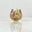 Horseshoe Ring Horse 6.65gr / Size 11 / Smooth 18K Yellow Gold