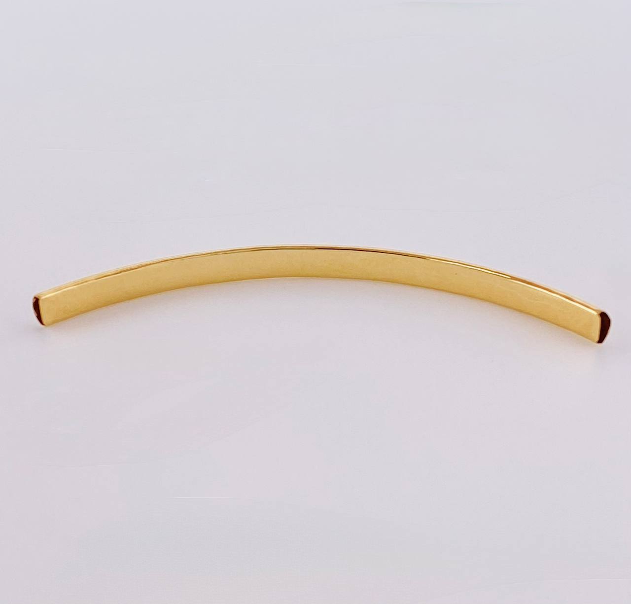 Diamond Cut Tubular Charm 0.3 g / 1 3/4 in 18K Yellow Gold