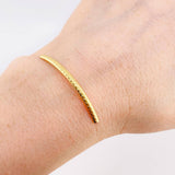 Diamond Cut Tubular Charm 0.3 g / 1 3/4 in 18K Yellow Gold