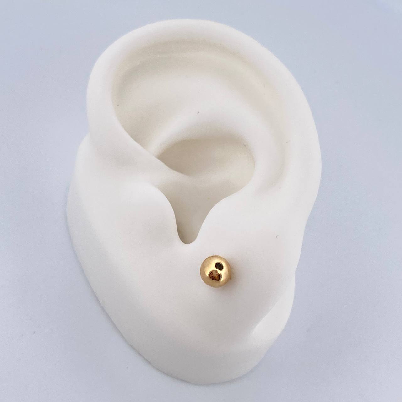 Topos Bola 0.55gr / 6mm Lisa Oro Amarillo 18K $