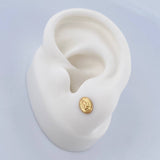 Stud Earrings Virgin Guadalupe 0.55gr / 18K Yellow Gold $