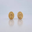 Stud Earrings Virgin Guadalupe 0.75gr / 18K Yellow Gold $