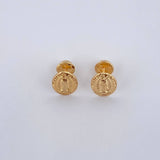 Stud Earrings Virgin Guadalupe 0.75gr / 18K Yellow Gold $