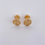 Stud Earrings Virgen Milagrosa 0.7gr / 18K Yellow Gold $