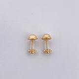 Topos Trio Bolas 0.55gr / Circones Blancos azules Rosados Oro Amarillo 18K $