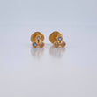 Topos Trio Bolas 0.55gr / Circones Blancos azules Rosados Oro Amarillo 18K $