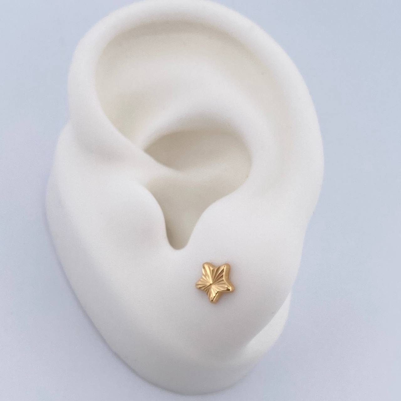 Topos Estrella 0.5gr / Diamantados Oro Amarillo 18K $