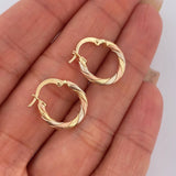 Hoop Earrings Lula 1.35gr / 1.8cm / 18K Gold $