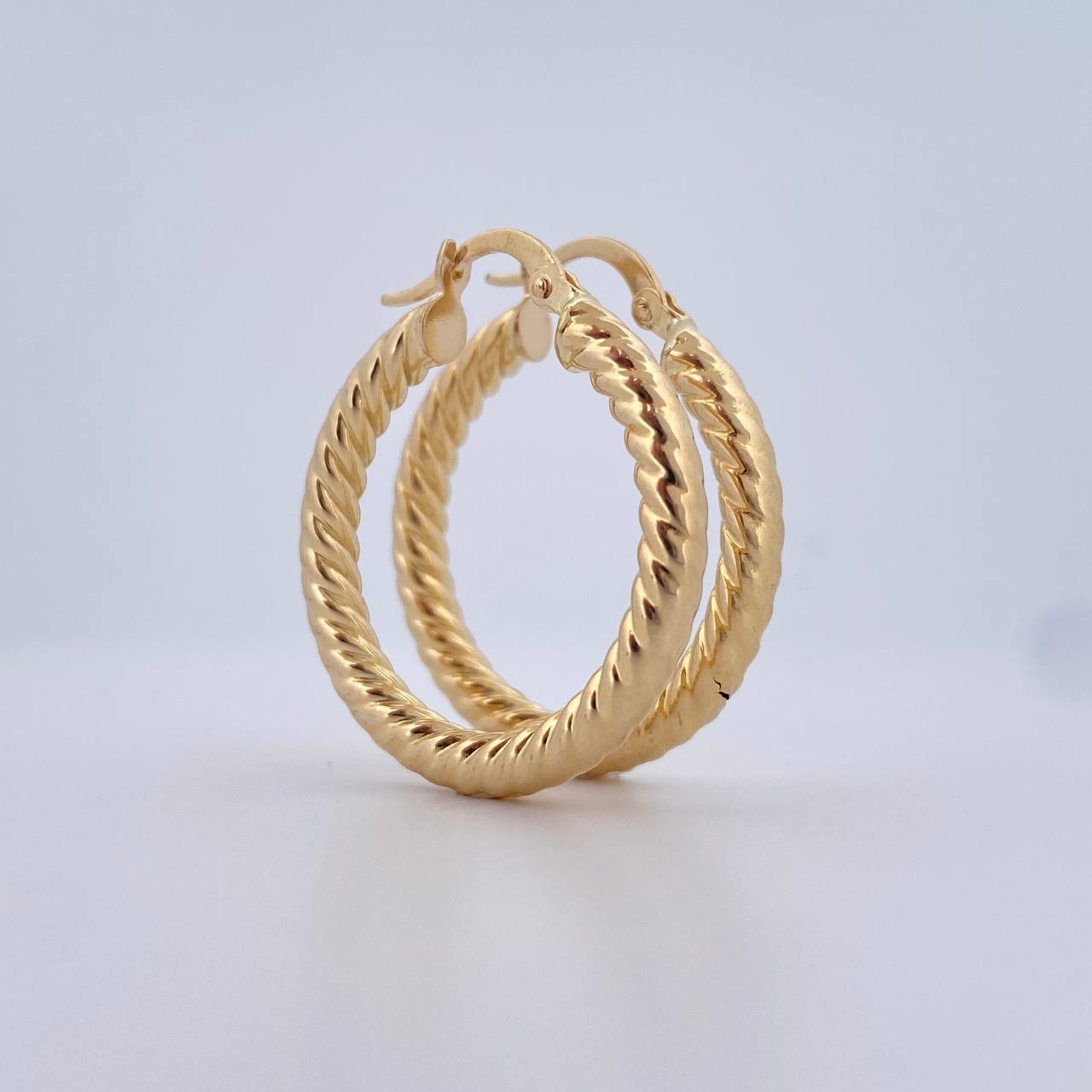 Hoop Earrings Zion 2.8gr / 3.8cm / 18K Gold $