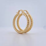 Hoop Earrings Zion 2.8gr / 3.8cm / 18K Gold $