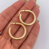Hoop Earrings Zion 2.8gr / 3.8cm / 18K Gold $