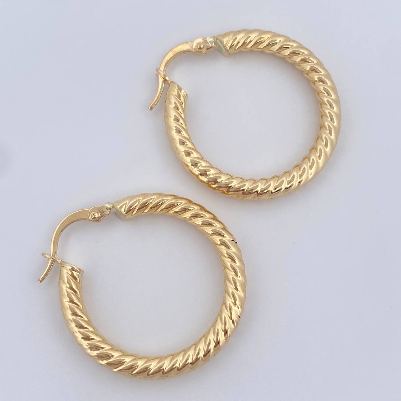 Hoop Earrings Zion 2.8gr / 3.8cm / 18K Gold $