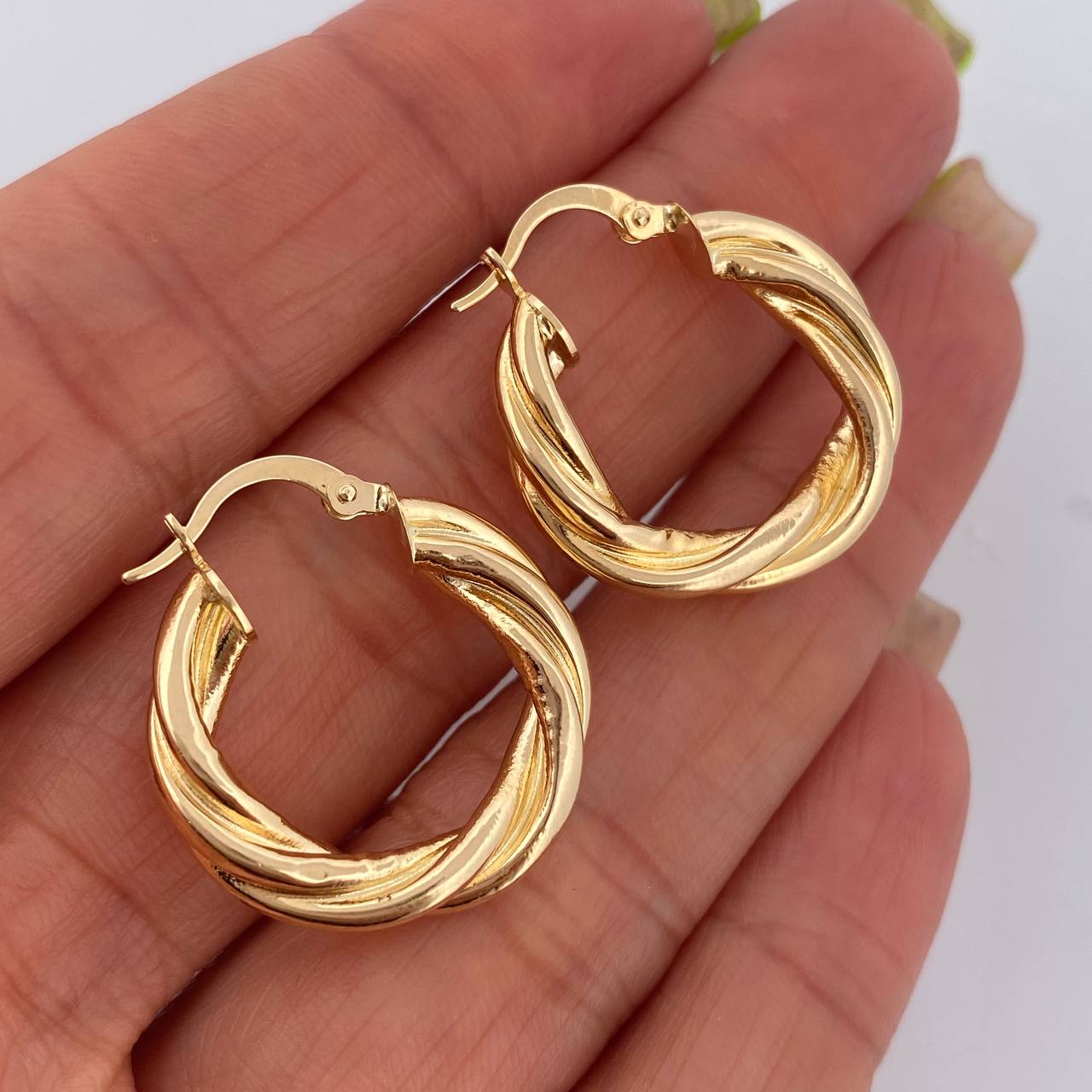 Hoop Earrings Moni 3.5gr / 2.5cm / 18K Gold $