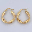 Hoop Earrings Nico 2.75gr / 1.0in / 18K Gold $