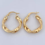 Hoop Earrings Nico 2.75gr / 1.0in / 18K Gold $