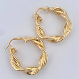 Hoop Earrings Nico 4.85gr / 1.2in / 18K Gold $