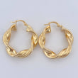 Hoop Earrings Nico 4.85gr / 1.2in / 18K Gold $