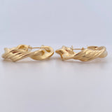 Hoop Earrings Nico 4.85gr / 1.2in / 18K Gold $