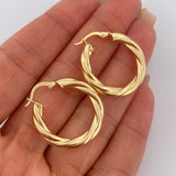 Hoop Earrings Tere 3.65gr / 2.8cm / 18K Gold $