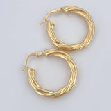 Hoop Earrings Tere 3.65gr / 2.8cm / 18K Gold $