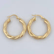 Hoop Earrings Tere 3.65gr / 2.8cm / 18K Gold $