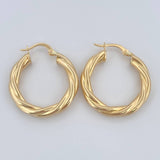 Hoop Earrings Tere 3.65gr / 2.8cm / 18K Gold $