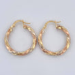 Hoop Earrings Nely 2.15gr / 2.5cm (1.0in) / 18K Gold $