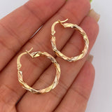 Hoop Earrings Nely 2.15gr / 2.5cm (1.0in) / 18K Gold $