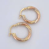 Hoop Earrings Mary 2.2gr / 0.8in / 18K Gold $
