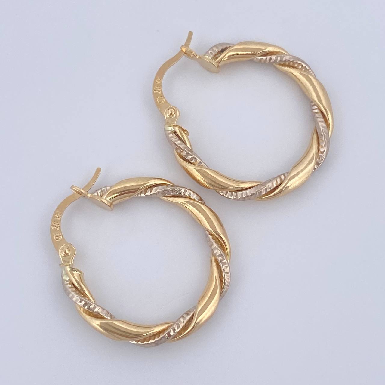 Hoop Earrings Axel 2.15gr / 2.5cm / 1.0in / 18K Gold $