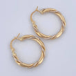 Hoop Earrings Axel 2.15gr / 2.5cm / 1.0in / 18K Gold $