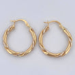 Hoop Earrings Axel 2.1gr / 2.5cm / 18K Gold $