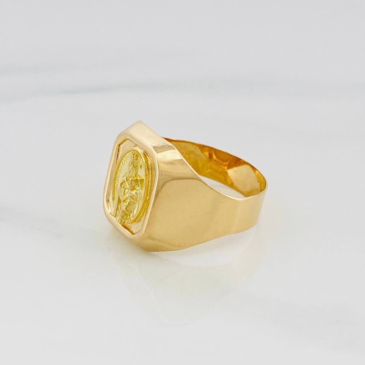 Anillo Virgen Del Carmen 3.55 g / T9 Oro Amarillo 18K